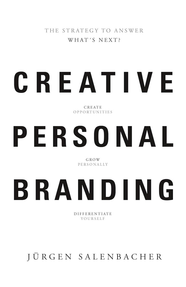 White book cover with black text reading "Creative Personal Branding."