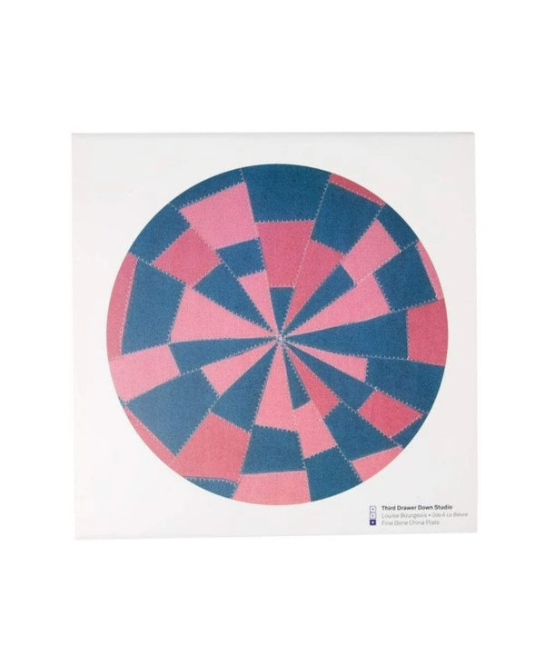 Louise Bourgeois "Ode à L'oubli" Fine Bone China Plate: Pink and Blue