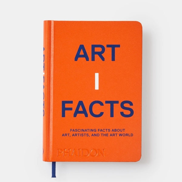 Orange book cover with blue text, reading: " Art I Facts. Fascinating Facts about art, artists, and the art world."
