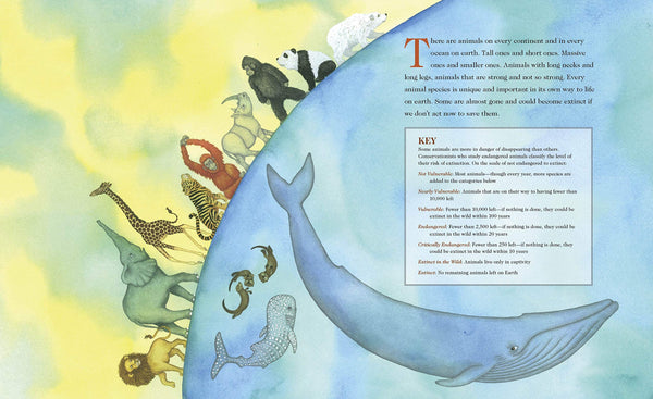 Look inside a book with kid's illustrations.