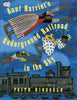 A colorful book with illustrations of a woman and two kids with a dark skin tone flying over a train. The title reads, "Aunt Harriet's Underground Railroad in the Sky."