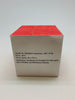Red note cube with sticky notes with a dot pattern all over.