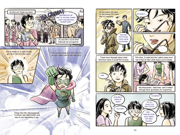 A look inside a graphic novel book.
