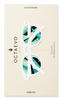 A bookmark in the shape of glasses with a thick, white frame, in white packaging with the text "Octaveo" and "Bookmark Riviera White."
