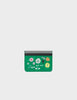 Filium Irish Green Leather Cardholder - Floralia Embroidery