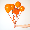 Micro Crossbody | Neon Orange Leather,Eyes Embroidery