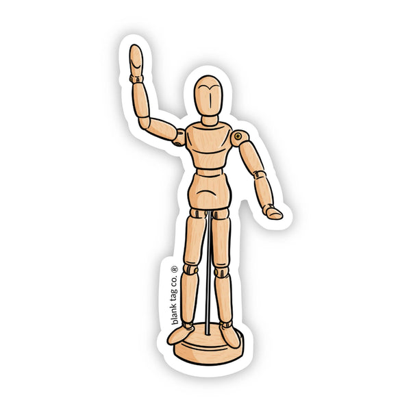 Sticker | Wooden Mannequin - Waterproof