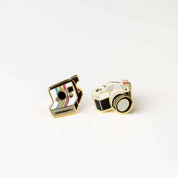 Earrings | Camera Gold Polaroid Statement Studs