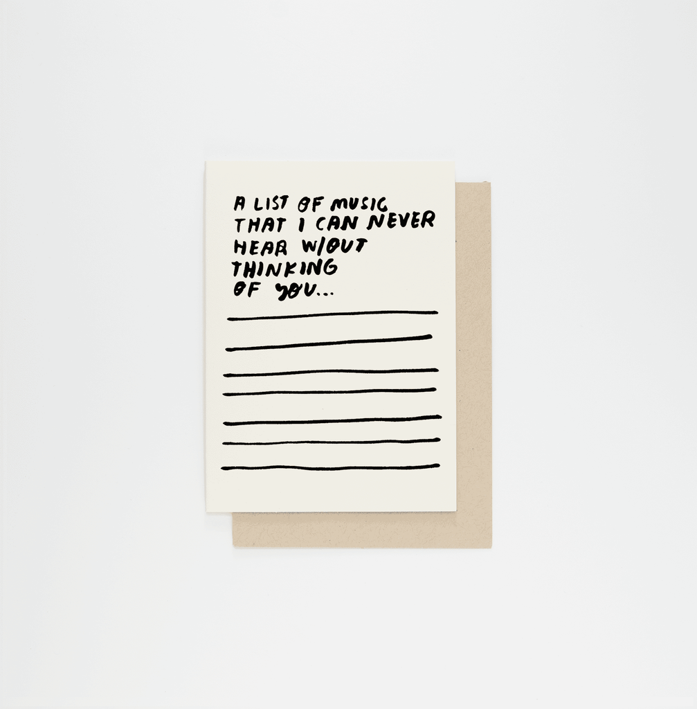 Notecard | Songs Card Card