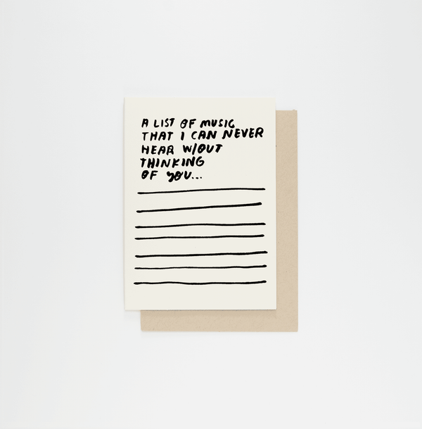 Notecard | Songs Card Card
