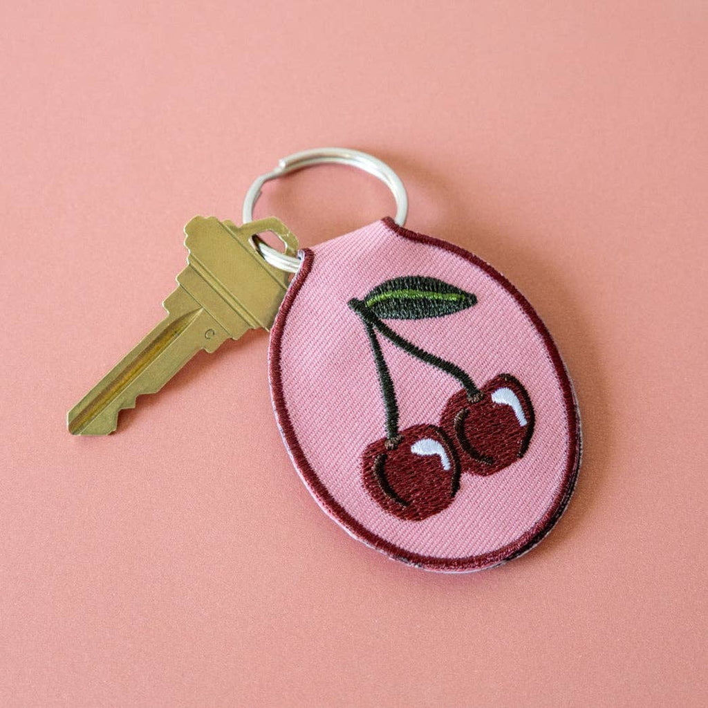 Keychain | Cherry Embroidered