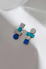 Earrings | Bauhaus Large - Silver/Cool Colors