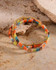 Bracelet | Set/3 Miyuki Tila (Aqua/Orange)