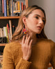 Earrings | Beaded Handwoven Painted Desert Fringe (Blue)