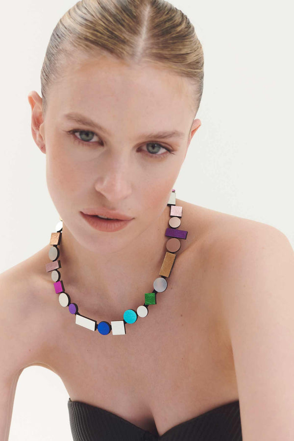 Necklace | Bauhaus Round - Rainbow