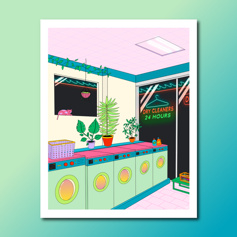 Print | 3AM at the Laundromat