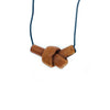 Necklace |  Leather Knot Brown