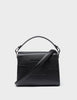 Anastasio Mini Crossbody Handbag Black Leather - All Over Eyes Embroidery