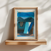Print | Blue Abstract  – Bold Textured Modern Wall Art