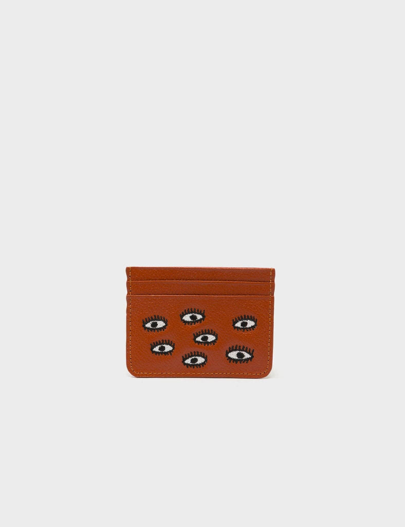 Leather Cardholder | All Over Eyes Embroidery, Filium Baked City