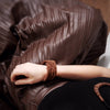 Cuff Bracelet | Continuous Coil Leather - Brown