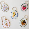 Keychain | Strawberry Embroidered