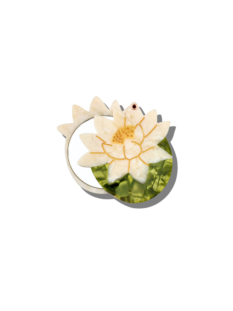Compact Mirror | Lotus Hand-painted