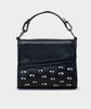 Anastasio Micro Crossbody Handbag Black Leather - All Over Eyes Embroidery