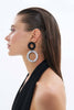 Earrings | Frame Large - Silver/Black