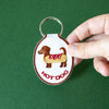 Keychain | Hot Dog Embroidered