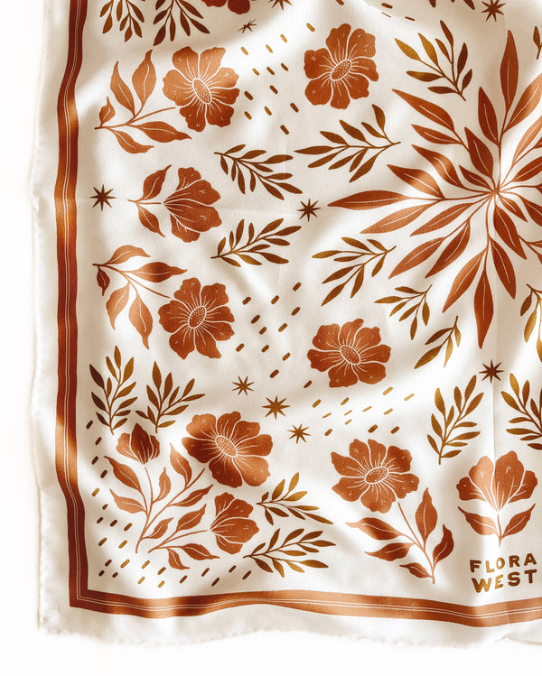 Bandana Scarf - Desert Floral Western Earth Tones