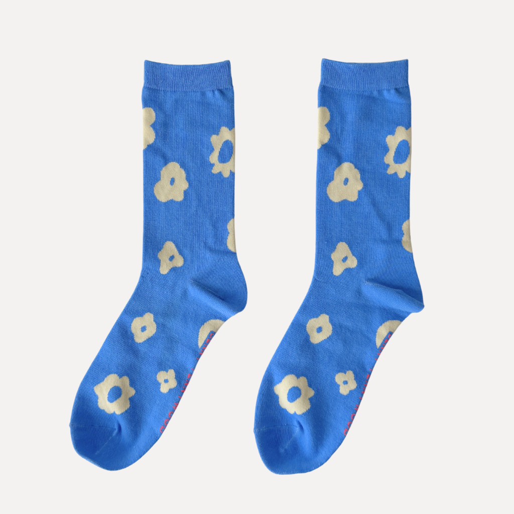 Socks | Celeste in Ultramarine Blue & Natural