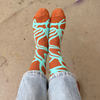 Socks | River - Aquamarine & Carmel