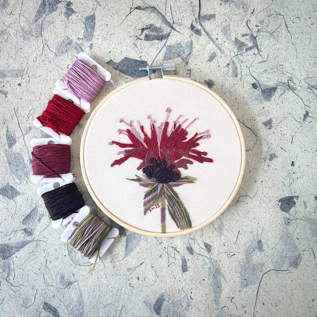 Bee Balm (5") - DIY Embroidery Kit