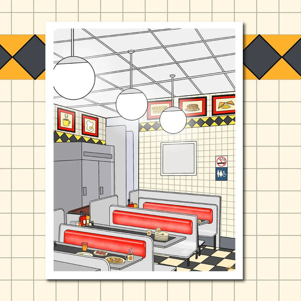Print | Waffle House Dining Room
