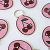 Keychain | Cherry Embroidered