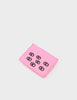 Leather Cardholder | All Over Eyes Embroidery, Filium Bubblegum Pink