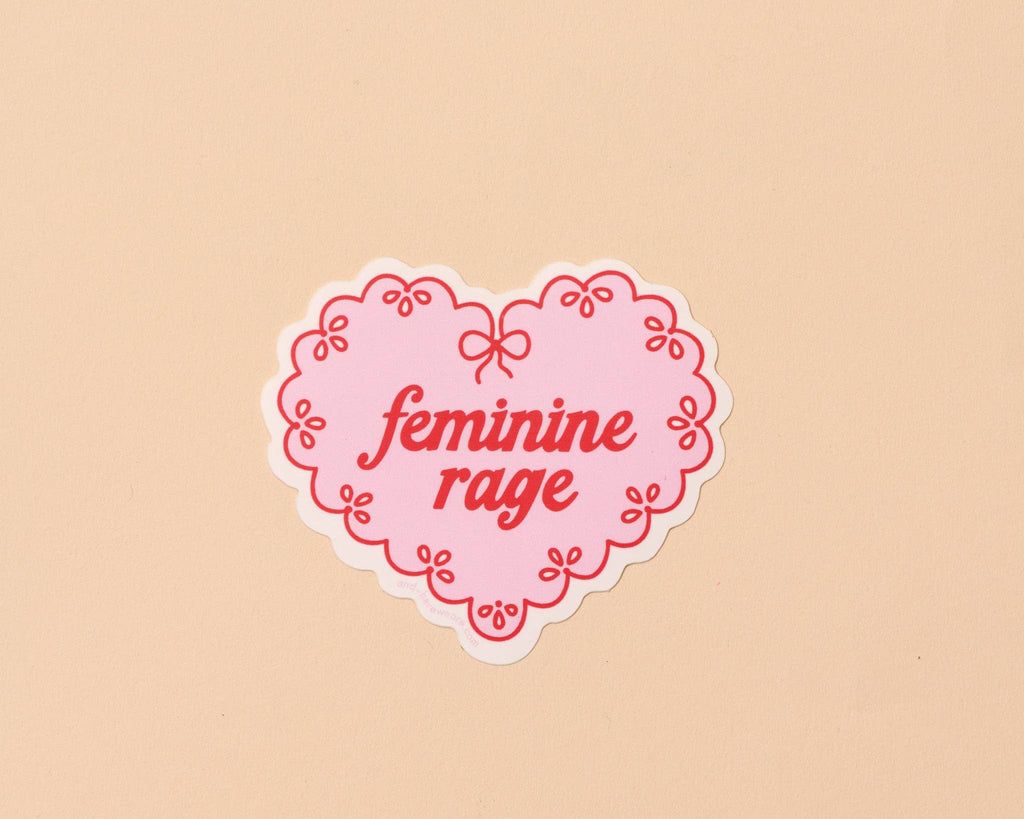 Sticker | Feminine Rage (Doily, Heart)