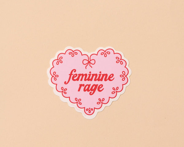 Sticker | Feminine Rage (Doily, Heart)