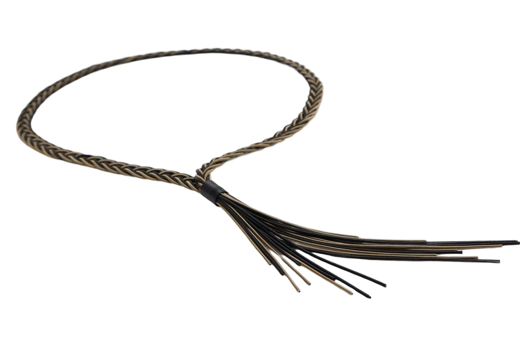 Necklace | Braided Piano Wire with Fringe