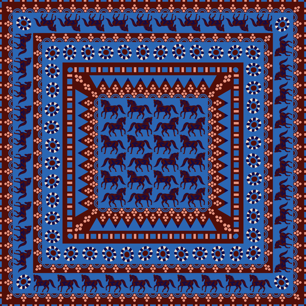 Silk Scarf | Horses Silk