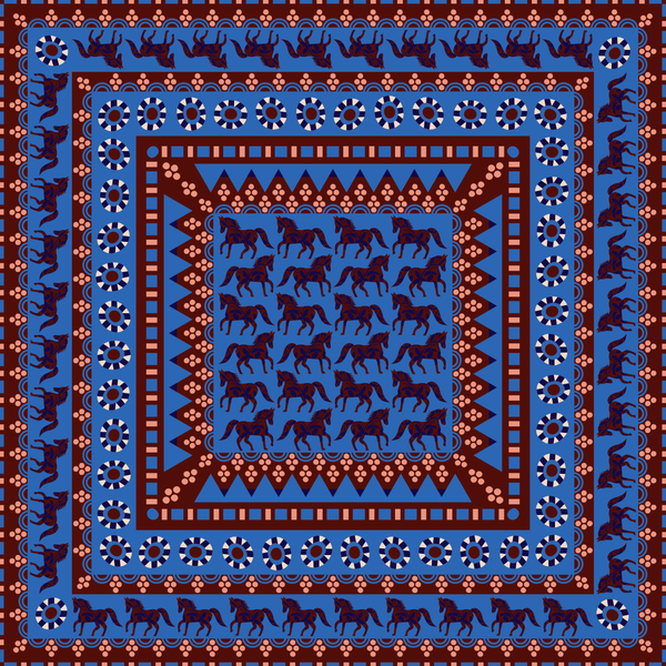 Silk Scarf | Horses Silk