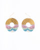 Earrings | Beaded Handwoven Organic Circular Fringe  (Lilac)