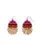 Earrings | Beaded Handwoven Santa Fe Drops (Magenta/Orange)