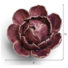 Ceramic Flower Wall Art | Peony Purple