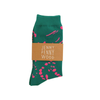 Socks - Drape in Emerald & Neon Pink