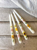 Tapered Candles | 10" Botanical, Real Flowers