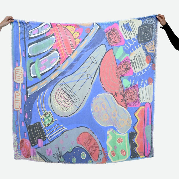 Scarf | Silk-Modal-Dancing Water