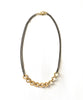 Necklace | Jango- Mixed metal with curb and circular chain