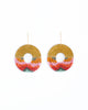 Earrings | Beaded Handwoven Organic Circular Fringe  (Lilac)